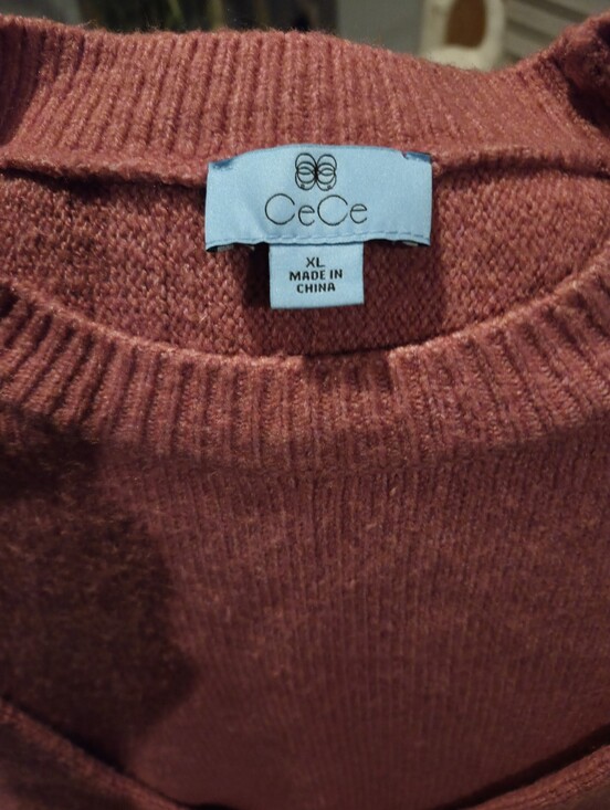 CeCe Sweaters - CeCe Pink Crewneck Sweater